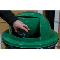 Drum Waste Disposal Top, Dome Lid, Metal, Fits Container Size: 23-1/2" Dia. Ottawa Fastener Supply
