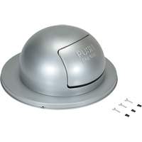 Drum Waste Disposal Top, Dome Lid, Metal, Fits Container Size: 23-1/2" Dia. Ottawa Fastener Supply