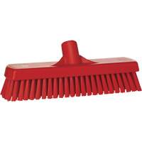 Deck & Wall Scrub Brush, Stiff Bristles, 12", Polyester, Red Ottawa Fastener Supply