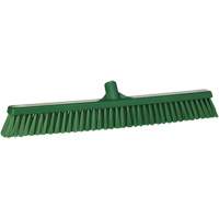 Combo Bristle Push Broom, Coarse/Fine Bristles, 24", Polyester, Green Ottawa Fastener Supply