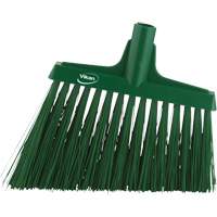 Angle Broom Head, X-Coarse Bristles, 12", Polyester, Green Ottawa Fastener Supply