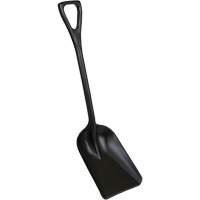 One-Piece Hygienic Shovel, 10" x 6" Blade, 37-1/2" Length, Plastic, Black Ottawa Fastener Supply