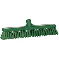 Combo Bristle Push Broom Head, Coarse/Fine Bristles, 16-1/2", Polyester, Green Ottawa Fastener Supply