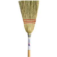 Lobby Corn Broom, 3-String, Wood Handle Ottawa Fastener Supply