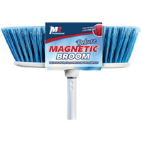 Flat Magnetic Indoor Broom with Handle, 48" Long Ottawa Fastener Supply