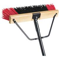 Ryno Push Broom with Braced Handle, 24", Stiff, PVC Bristles Ottawa Fastener Supply