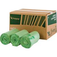 Certified Compostable Bags, Regular, 35" L x 50" W, Green, 100 Qty/Pkg. JN598 | Ottawa Fastener Supply