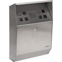 Smoking Receptacle, Wall-Mount, Stainless Steel, 1.6 Litres Capacity, 13-4/5" Height Ottawa Fastener Supply