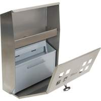 Smoking Receptacle, Wall-Mount, Stainless Steel, 1.6 Litres Capacity, 13-4/5" Height Ottawa Fastener Supply