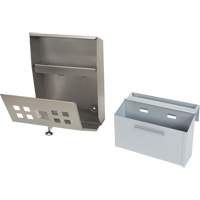 Smoking Receptacle, Wall-Mount, Stainless Steel, 1.6 Litres Capacity, 13-4/5" Height Ottawa Fastener Supply