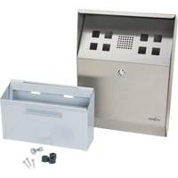 Smoking Receptacle, Wall-Mount, Stainless Steel, 1.6 Litres Capacity, 13-4/5" Height Ottawa Fastener Supply