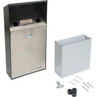 Smoking Receptacle, Wall-Mount, Stainless Steel, 1 Litre Capacity, 11-4/5" Height Ottawa Fastener Supply