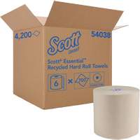 Essential 100% Recycled Brown Hard Roll Towels, 1 Ply, Standard, 700' L Ottawa Fastener Supply