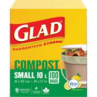 Petits sacs de compostage 10 L, Régulier, 17" , 16" , Brun, 100 Qté/pqt JP306 | Ottawa Fastener Supply