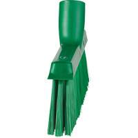 Dustpan Broom with Angled Thread, Medium Bristles, 10", Polyester, Green Ottawa Fastener Supply