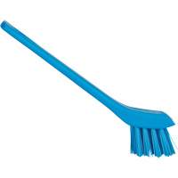 Brosse avec rebord grattoir, Soies Ferme, Longueur de 6", Bleu Ottawa Fastener Supply
