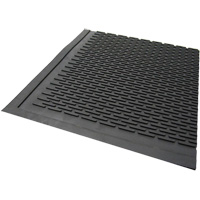 Outdoor Mat, Rubber, Scraper Type, Solid Pattern, 3' x 5', Black JP681 | Ottawa Fastener Supply