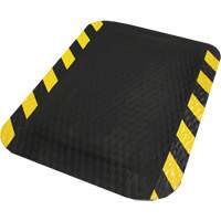Hog Heaven Mat, Diamond, 2' x 3' x 5/8", Black/Yellow, Nitrile Ottawa Fastener Supply