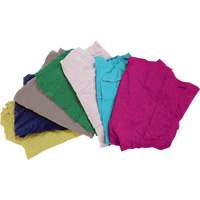 Recycled Material Wiping Rags, Cotton, Mix Colours, 10 lbs. JQ107 | Ottawa Fastener Supply