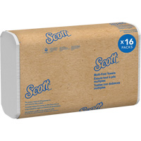 Scott<sup>®</sup> 100% Recycled Fiber Multifold Paper Towels, 1 Ply, 9-2/5" L x 9-1/5" W, 250 /Pack JQ121 | Ottawa Fastener Supply