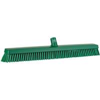 Heavy-Duty Push Broom, Fine/Stiff Bristles, 24", Green JQ212 | Ottawa Fastener Supply