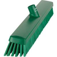 Heavy-Duty Push Broom, Fine/Stiff Bristles, 24", Green Ottawa Fastener Supply