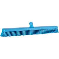 Heavy-Duty Push Broom, Fine/Stiff Bristles, 24", Blue JQ213 | Ottawa Fastener Supply