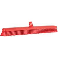 Heavy-Duty Push Broom, Fine/Stiff Bristles, 24", Red JQ214 | Ottawa Fastener Supply