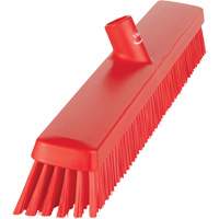 Heavy-Duty Push Broom, Fine/Stiff Bristles, 24", Red Ottawa Fastener Supply