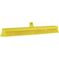 Heavy-Duty Push Broom, Fine/Stiff Bristles, 24", Yellow JQ216 | Ottawa Fastener Supply