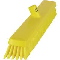 Heavy-Duty Push Broom, Fine/Stiff Bristles, 24", Yellow Ottawa Fastener Supply