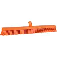 Heavy-Duty Push Broom, Fine/Stiff Bristles, 24", Orange JQ218 | Ottawa Fastener Supply