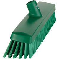 Push Broom Head, Fine/Stiff Bristles, 16-1/2", Polyester/Polypropylene, Green Ottawa Fastener Supply