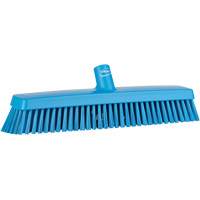 Push Broom Head, Fine/Stiff Bristles, 16-1/2", Polyester/Polypropylene, Blue Ottawa Fastener Supply