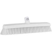 Push Broom Head, Fine/Stiff Bristles, 16-1/2", Polyester/Polypropylene, White Ottawa Fastener Supply