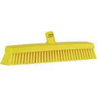 Push Broom Head, Fine/Stiff Bristles, 16-1/2", Polyester/Polypropylene, Yellow Ottawa Fastener Supply