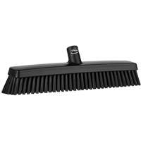Push Broom Head, Fine/Stiff Bristles, 16-1/2", Polyester/Polypropylene, Black Ottawa Fastener Supply