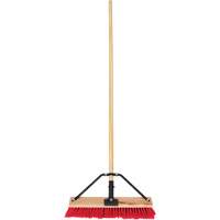 Push Broom with Braced Handle, 18", Medium, PVC Bristles Ottawa Fastener Supply