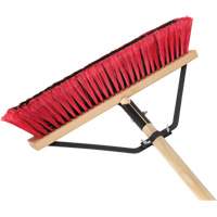 Push Broom with Braced Handle, 18", Medium, PVC Bristles Ottawa Fastener Supply