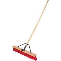 Push Broom with Braced Handle, 24", Medium, PVC Bristles Ottawa Fastener Supply