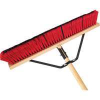 Push Broom with Braced Handle, 24", Medium, PVC Bristles Ottawa Fastener Supply