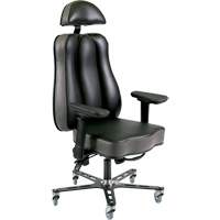 Chaise ergonomique 24 h Synergo II, Vinyle, Noir/gris, Capacit&eacute; 350 lb Ottawa Fastener Supply