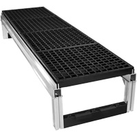 Trousse de plateforme de travail modulaire en aluminium &agrave; drainage ouvert FOUNDATION, 18" la x 72" pr, Capacit&eacute; de 400 lb, Enti&egrave;rement soud&eacute; Ottawa Fastener Supply