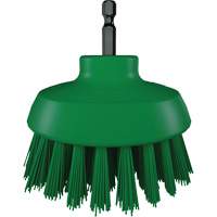 HyDrive Round Drill Brush, Extra Stiff Bristles, 3-1/10" Long, Green Ottawa Fastener Supply