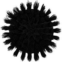 HyDrive Round Drill Brush, Extra Stiff Bristles, 3-1/10" Long, Black Ottawa Fastener Supply