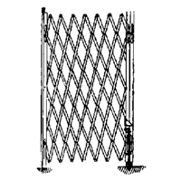 Galvanized Folding Security Gates, Fixed Single Folding, 4' L x 6' H Expanded KA035 | Ottawa Fastener Supply