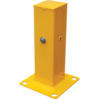 Tubular Post for Guard Rail, 5" W x 18" H, Yellow KA098 | Ottawa Fastener Supply