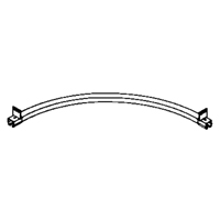 Beam Mounted 90° Curved Curtain Partition Track, 3' L KB008 | Ottawa Fastener Supply