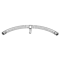Floor Mounted 90° Curved Curtain Partition Track, 3' L KB009 | Ottawa Fastener Supply