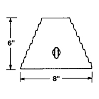 Cale de roue, 9" x 8" x 6", Noir Ottawa Fastener Supply